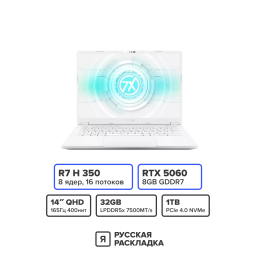 14" Игровой ноутбук ASUS TUF Gaming A14 FA401KM AMD Ryzen 7 H 350 RTX 5060 IPS 2.5K 165 Гц RAM 32 ГБ SSD 1 ТБ Серебристый