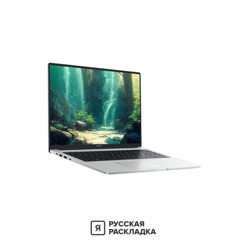 16" Ноутбук Honor MagicBook X16 Plus 5301AJLV AMD Ryzen 7 8845HS IPS 2.5K 120 Гц RAM 32 ГБ SSD 1 ТБ Серебристый