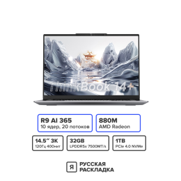 14.5" Ноутбук Lenovo ThinkBook 14+ G7+ 21Q40000CD AMD Ryzen 9 365 IPS 3K 120 Гц RAM 32 ГБ SSD 1 ТБ Cерый