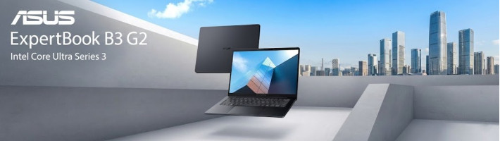 Компания ASUS представила бизнес-ноутбук ExpertBook B3 G2 на базе Intel Core Ultra Series 3