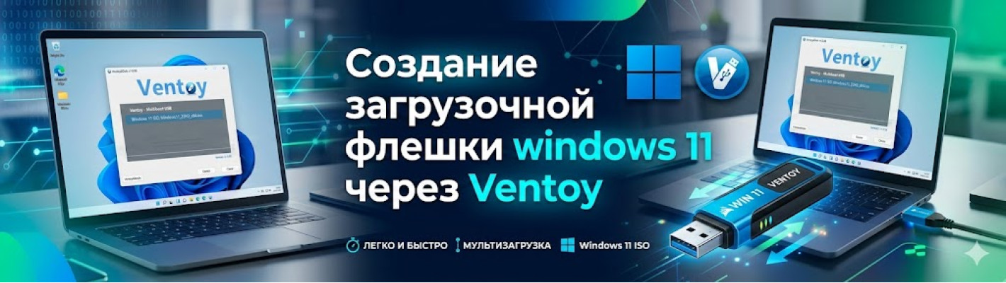 Способ установки Windows 11 с флешки через Ventoy!