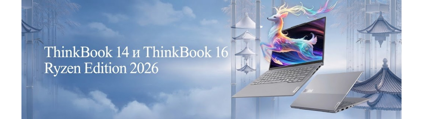 Компания Lenovo выпустила ноутбуки ThinkBook 14 и ThinkBook 16 Ryzen Edition 2026