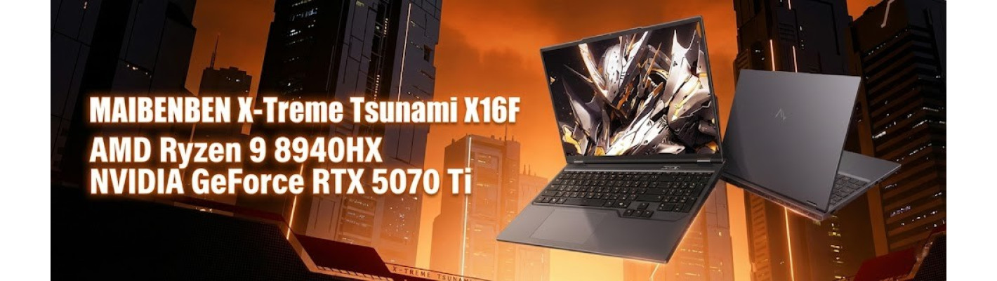 Компания MAIBENBEN представила в России игровой ноутбук  X-Treme Tsunami X16F c Ryzen 9 8940HX и RTX 5070 Ti.