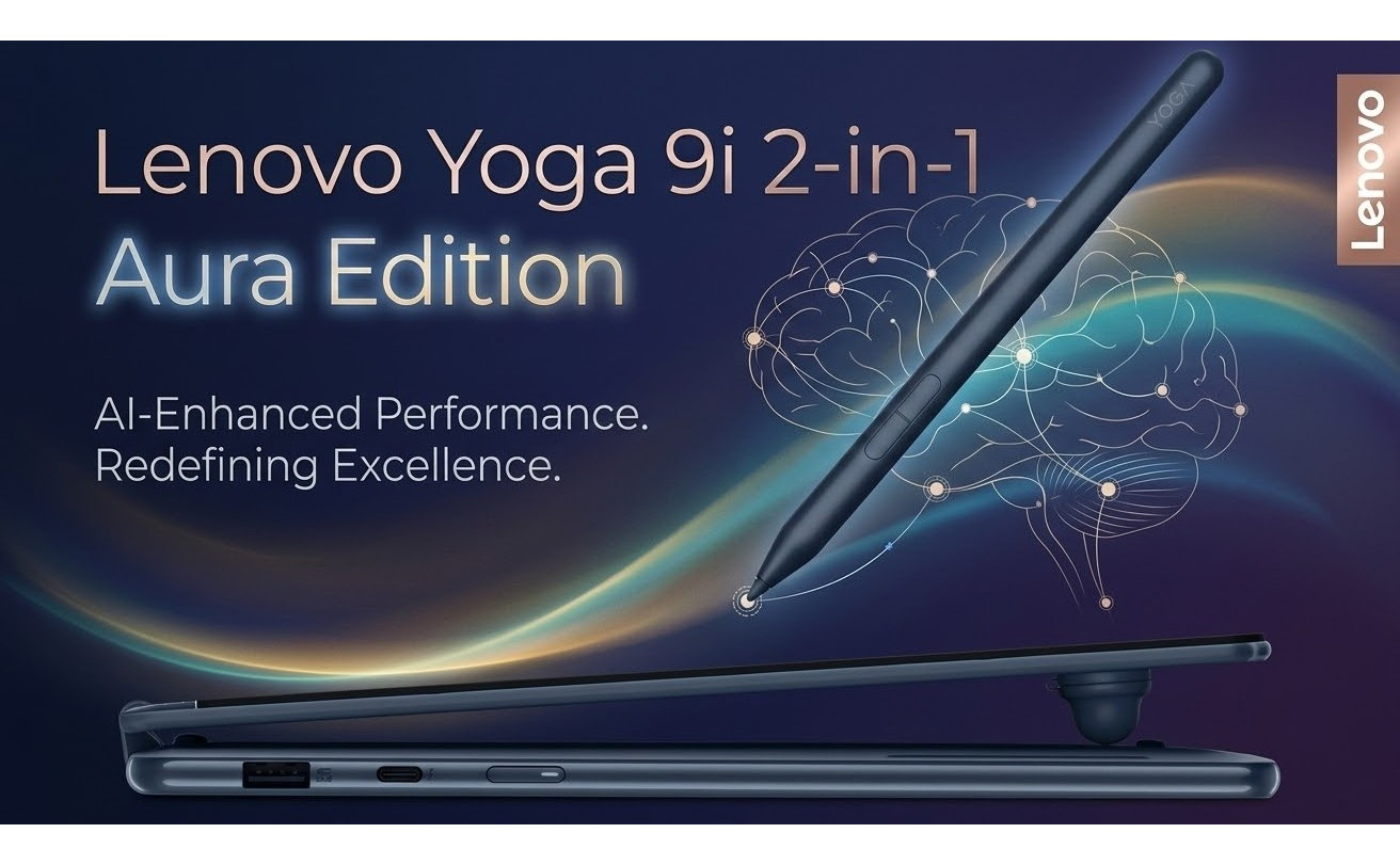 Компания Lenovo представила новый ноутбук Yoga 9i 2-in-1 Aura Edition на базе Intel Core Ultra Series 3