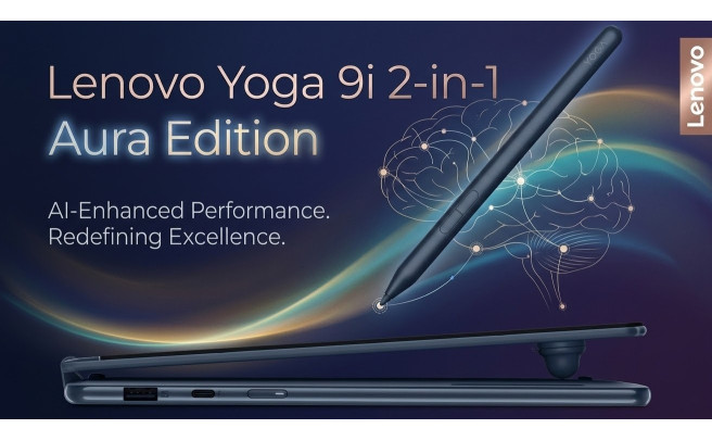 Компания Lenovo представила новый ноутбук Yoga 9i 2-in-1 Aura Edition на базе Intel Core Ultra Series 3