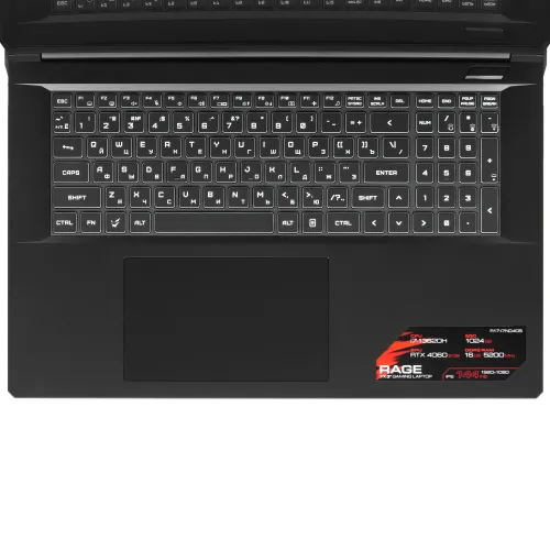 17.3" Ноутбук ARDOR Gaming RAGE R17-I7ND405 черный