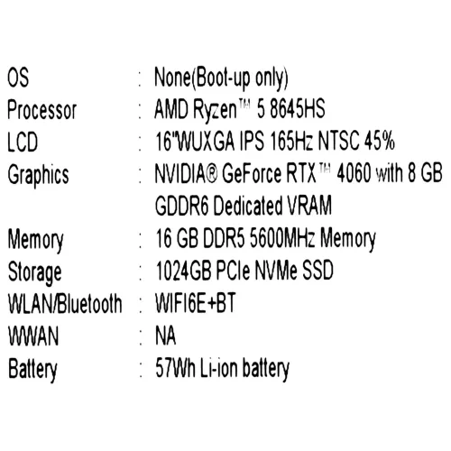 16" Ноутбук Acer Nitro V 16 ANV16-41-R7HN черный