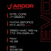 17.3" Ноутбук ARDOR Gaming EVO E17-I7ND402 черный