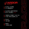 17.3" Ноутбук ARDOR Gaming RAGE R17-I7ND405 черный