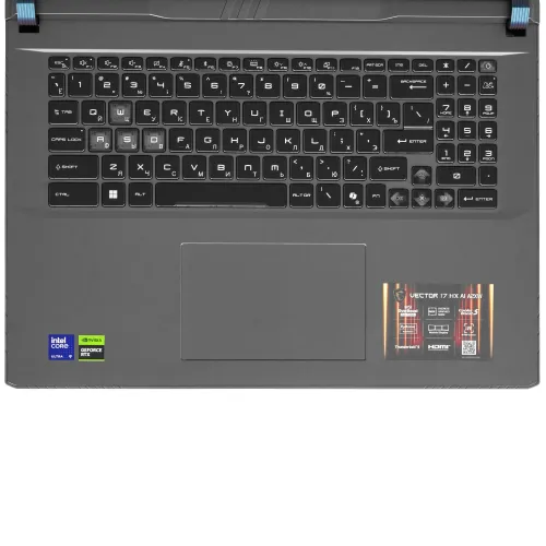17.3" Игровой ноутбук MSI Vector 17 A2XWHG-072CN Intel Ultra 9 275HX RTX 5070 Ti IPS 2.5K 240 Гц RAM 32 ГБ SSD 2 ТБ Cерый
