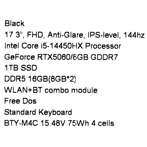 17.3" Ноутбук MSI Katana 17 HX B14WFK-218XRU черный