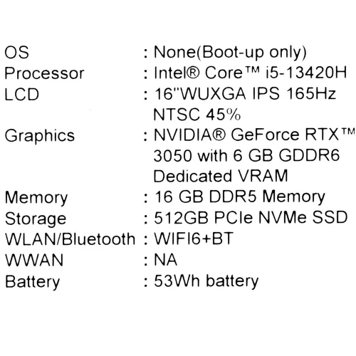 16" Ноутбук Acer Nitro Lite NL16-71G-59YH белый