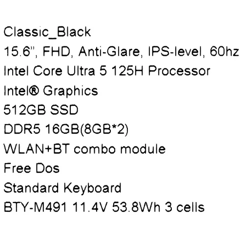 15.6" Ноутбук MSI Modern 15 H AI C1MG-009XRU черный