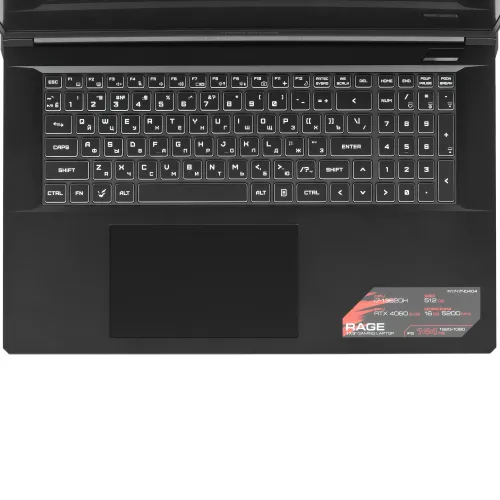 17.3" Ноутбук ARDOR Gaming RAGE R17-I7ND404 черный