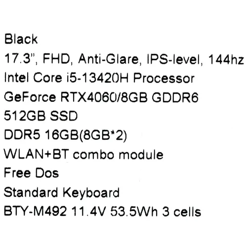 17.3" Ноутбук MSI Katana 17 B13VFK-1441XRU черный