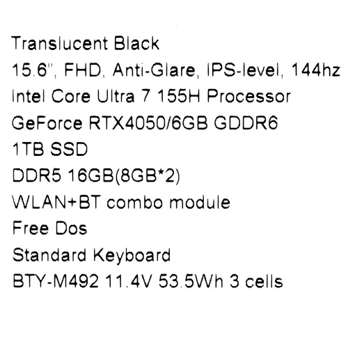 15.6" Ноутбук MSI Cyborg 15 AI A1VEK-219XRU черный