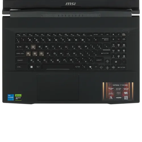 17.3" Ноутбук MSI Katana 17 HX B14WFK-218XRU черный