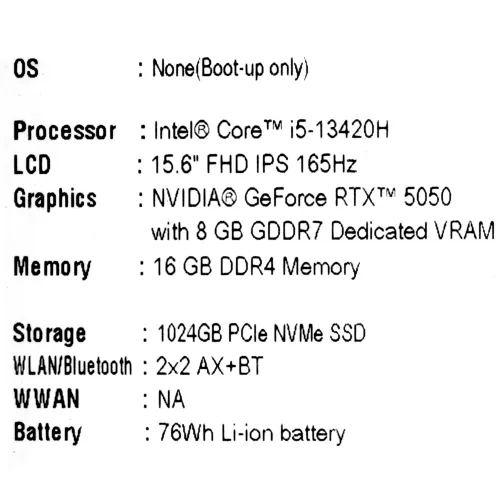 15.6" Ноутбук Acer Nitro V 15 ANV15-52-59DY черный