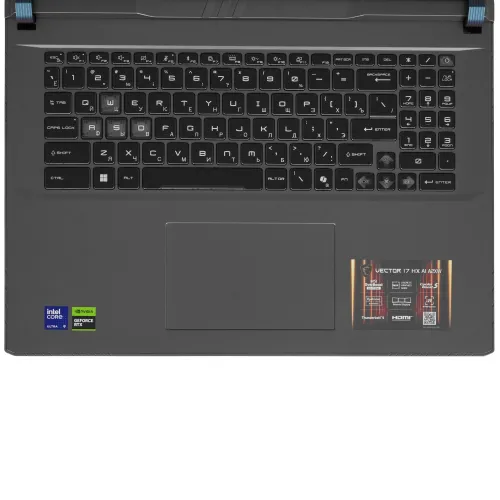 17" Ноутбук MSI Vector 17 HX AI A2XWJG черный