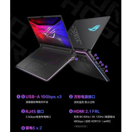 16" Игровой ноутбук ASUS ROG Strix SCAR 16 G635LW Intel Ultra 9 275HX RTX 5080 mini LED 2.5K 240 Гц RAM 32 ГБ SSD 1 ТБ Чёрный