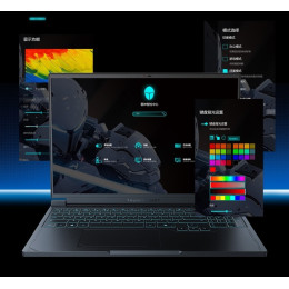 16" Игровой ноутбук ThundeRobot Hunting Blade R16 Intel i9-13900HX RTX 5080 IPS 2.5K 240 Гц RAM 16 ГБ SSD 1 ТБ Чёрный