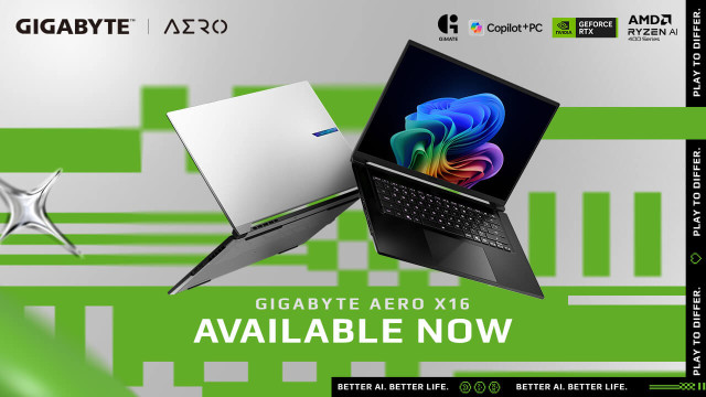Компания GIGABYTE представила новый игровой ноутбук AERO X16 на базе AMD Ryzen AI 9 465